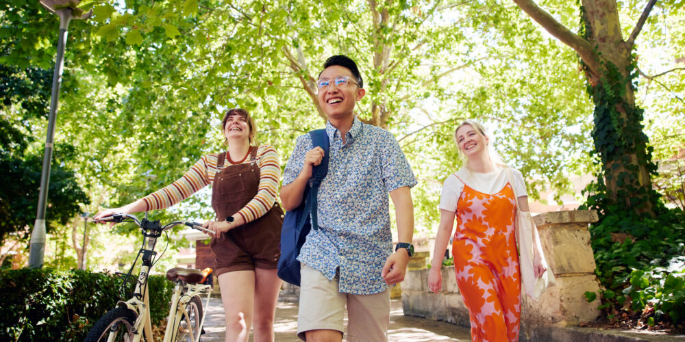 Students on campus