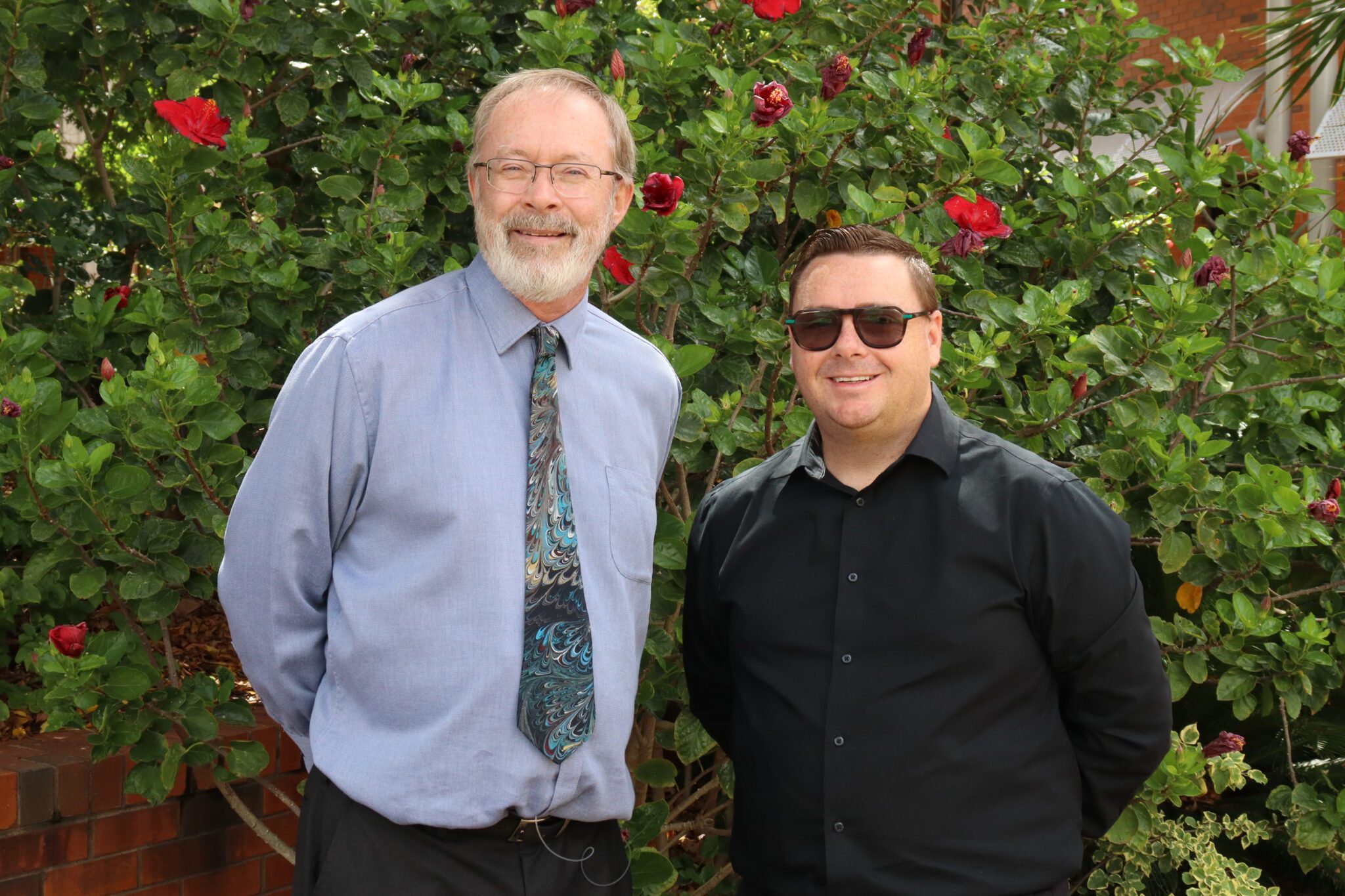 Head of Curtin’s Western Australian School of Mines Professor Mark Buntine (left) and Victory Metals Chief Executive Officer and Executive Director Brendan Clark.
