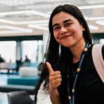 Student smiling.