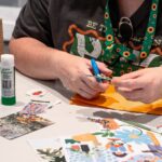 A person doing arts and crafts