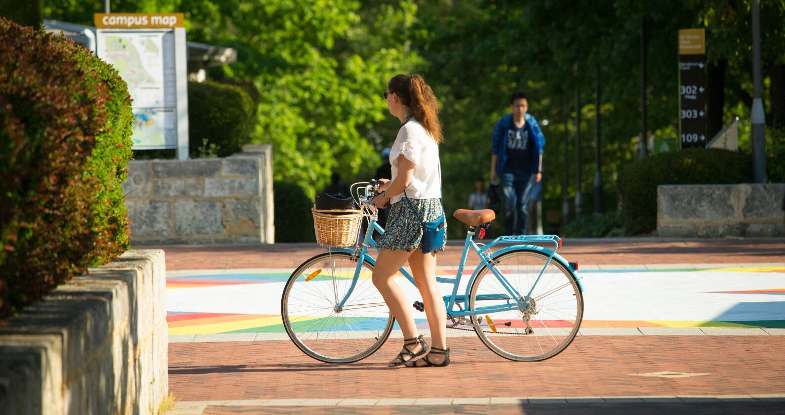 Student with Bike