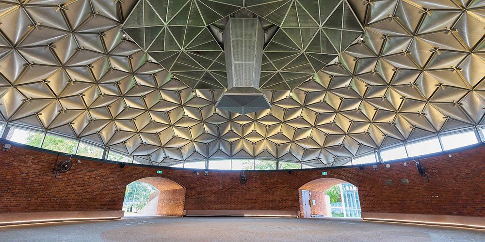 Interior of Curtin's transformed Dome structure.
