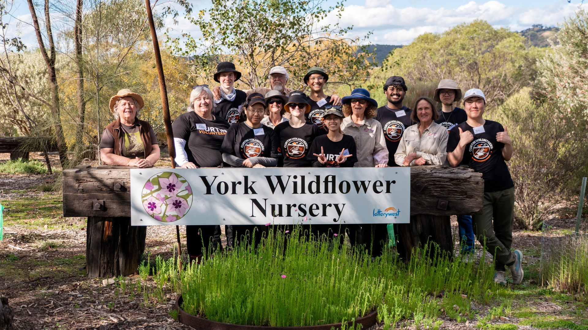 Curtin Volunteers at York Wildflower Nursery