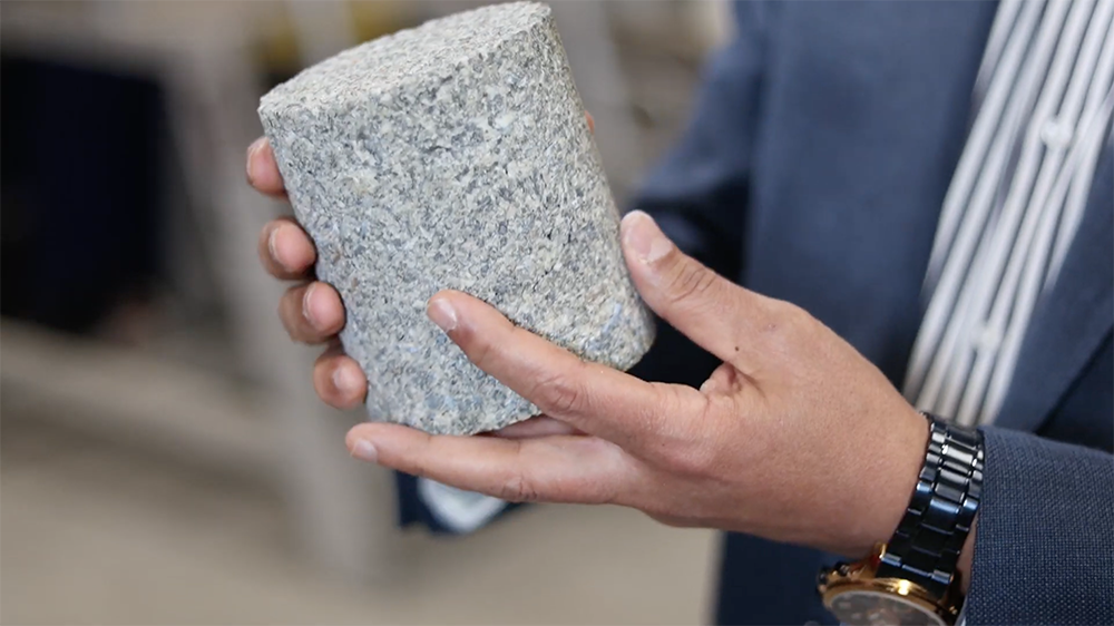 Closeup of bio-concrete