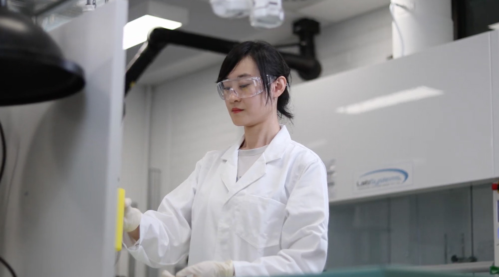Scientist in the lab - play video