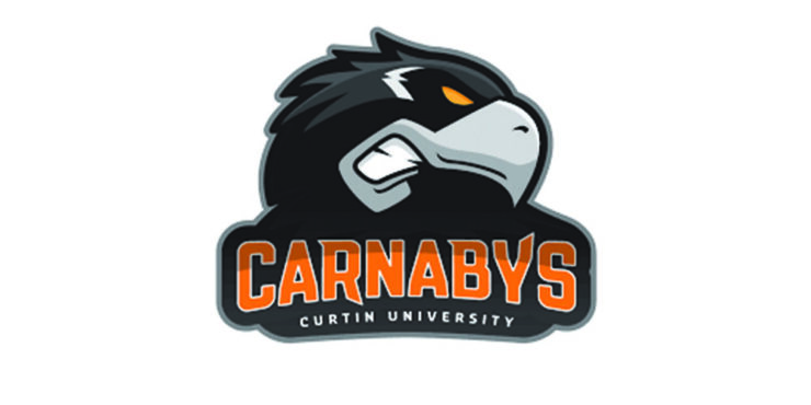 Curtin Carnabys logo featuring a black Carnaby cockatoo