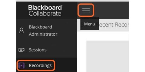 View recorded Blackboard Collaborate sessions