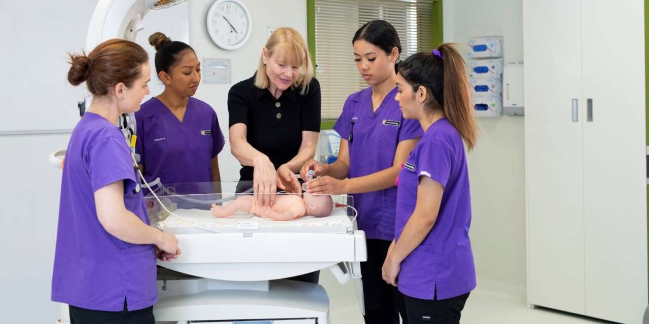 Midwifery student in training
