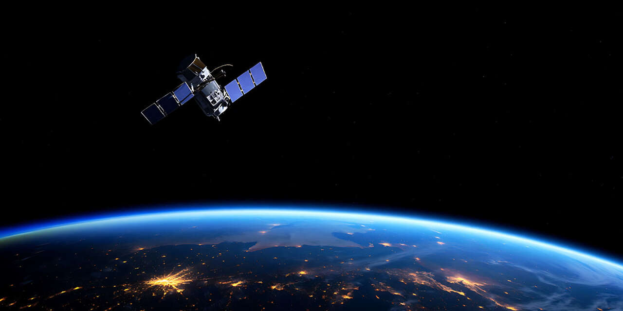 Satellite orbiting Earth