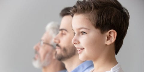 Three generations of males