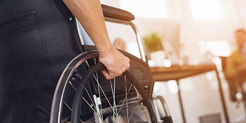 A person in a wheelchair